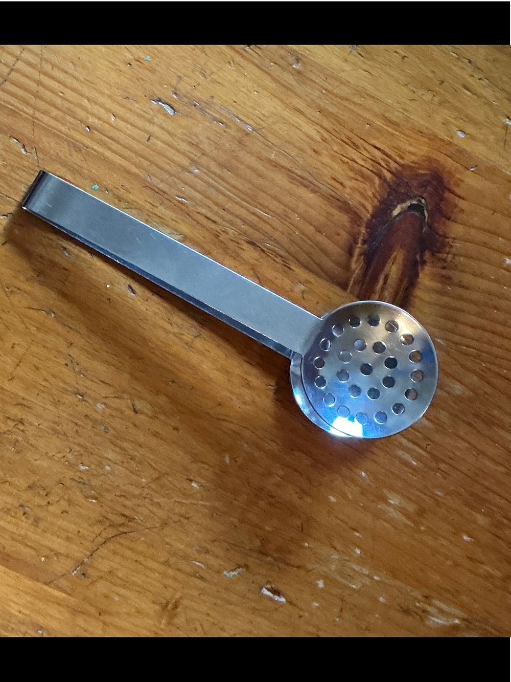 Stainless Steel Tea Strainer Spoon - Silver